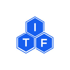 ITF letter logo design on White background. ITF creative initials letter logo concept. ITF letter design. 
