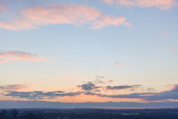 Winter evening sky