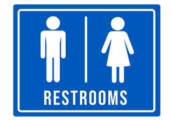 Restroom symbol. WC icon
