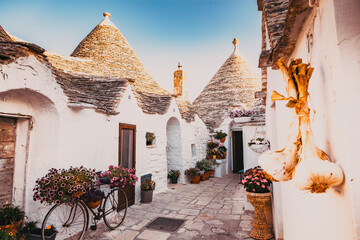 traditional trulli houses in Alberobello Apulia Italy