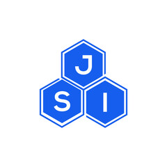 JSI letter logo design on White background. JSI creative initials letter logo concept. JSI letter design. 
