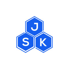 JSK letter logo design on White background. JSK creative initials letter logo concept. JSK letter design. 

