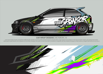 race car Livery for vehicle wrap design vector 
