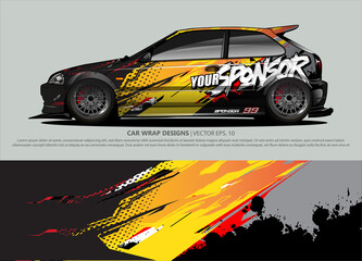 race car Livery for vehicle wrap design vector 
