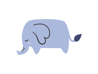blue elephant doodle