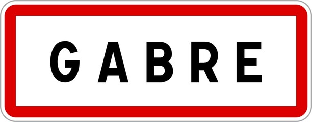 Panneau entrée ville agglomération Gabre / Town entrance sign Gabre