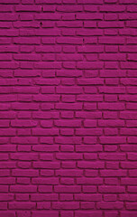 Fototapeta na wymiar Vertical Image of Fandango Purple Colored Old Brick Wall for Backdrop