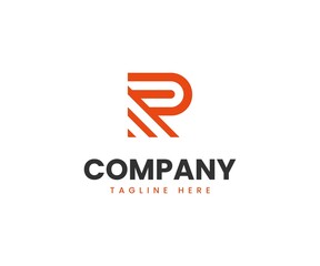 R letter logo design template. R logo design concept
