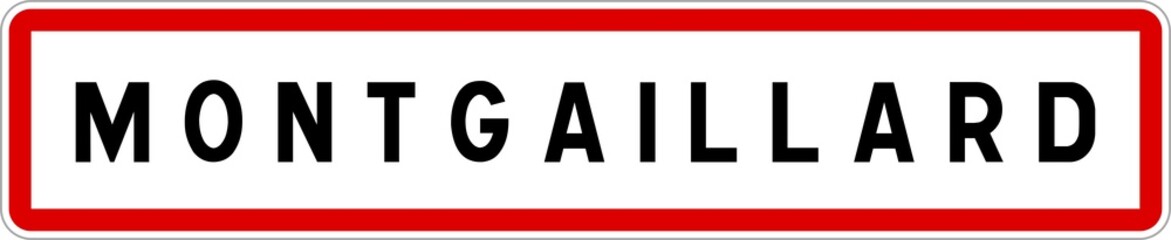 Panneau entrée ville agglomération Montgaillard / Town entrance sign Montgaillard