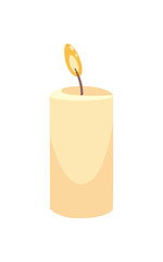 flat beige spa candle