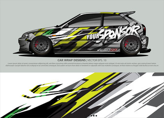 race car Livery for vehicle wrap design vector 