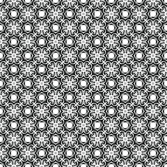 Black and white seamless pattern texture. Greyscale ornamental graphic design. Mosaic ornaments. Pattern template. Vector illustration. EPS10.