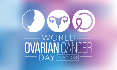 World Ovarian Cancer is observed every year on May 8, it is a group of diseases that originates in the ovaries, or in the related areas of the fallopian tubes and the peritoneum. Vector illustration