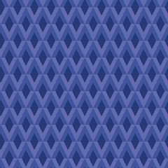 Geometric diamond seamless pattern in very peri and blue. Great for textile , home décor, website background and business cards  