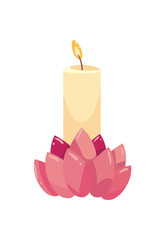 flat beige candle illustration