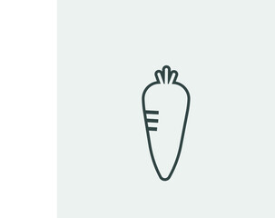 Carrot vector icon illustration sign