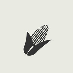 Corn vector icon illustration sign