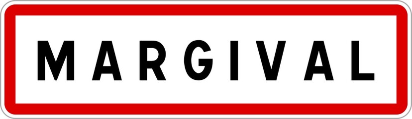 Panneau entrée ville agglomération Margival / Town entrance sign Margival