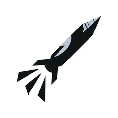 gray flat missile icon