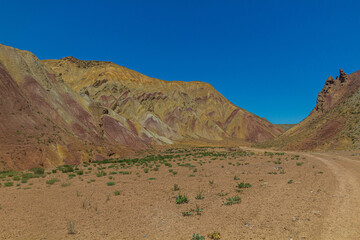 Multicolored rainbow Aladaglar mountains in Eastern Azerbaijan province, Iran