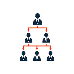 Business, hierarchy, management icon. vector sketch.