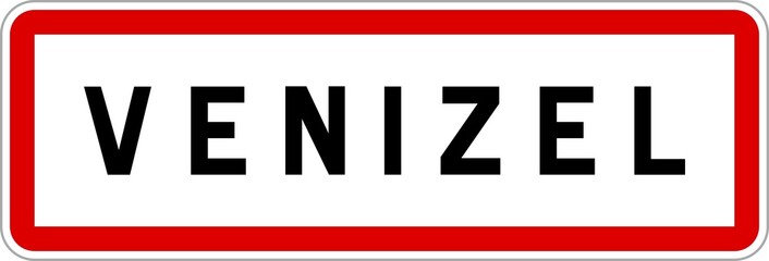 Panneau entrée ville agglomération Venizel / Town entrance sign Venizel