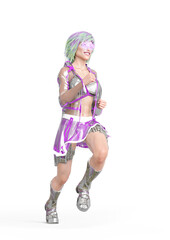 runner girl is jogging