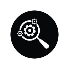Exploration, search, engine icon. Black vector sketch.