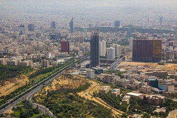 Aerial view of Tehran, capital of Iran