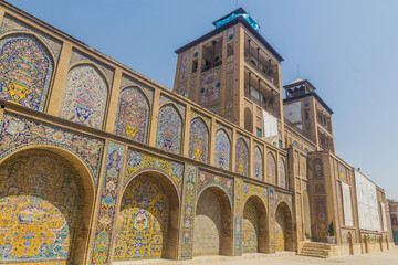 Fototapeta na wymiar Shams Ol-Emareh building in Golestan Palace in Tehran, capital of Iran.