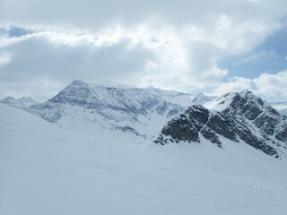 winter landscape in raurisertal in austrian alps