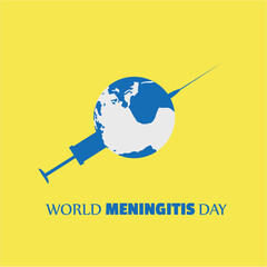 Vector for World Meningitis Day. Flat image. simple and elegant illustration