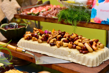 cake with walnuts and chestnuts
