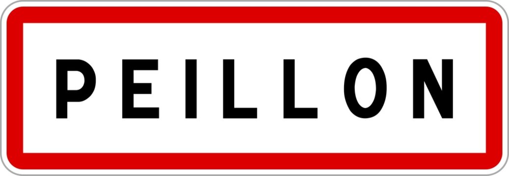 Panneau entr&eacute;e ville agglom&eacute;ration Peillon / Town entrance sign Peillon