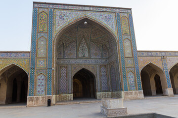 Fototapeta na wymiar Portal (Iwan) of Vakil mosque in Shiraz, Iran.