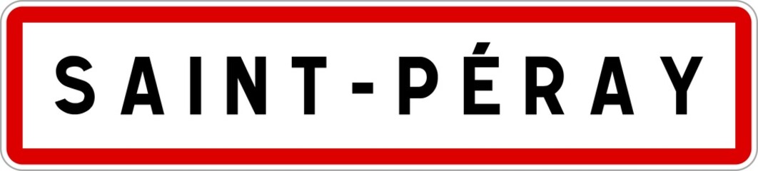 Panneau entrée ville agglomération Saint-Péray / Town entrance sign Saint-Péray