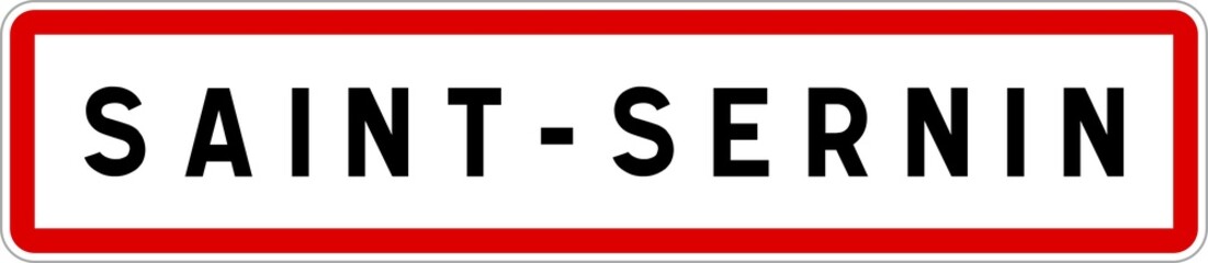 Panneau entrée ville agglomération Saint-Sernin / Town entrance sign Saint-Sernin