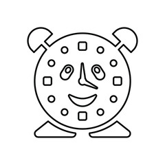 Happy hour, smile, time outline icon. Line vector design.
