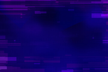 Abstract neon blue background with glitch lines