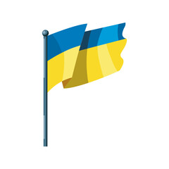 flat ukraine flag illustration