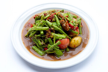 Spicy long bean salad. Thai food