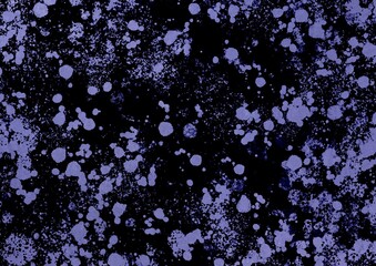 Blue black violet vintage background with spots, splashes and dots. Watercolor texture with blur and gradient. A magical space for creative art ideas and graphic design. Spotted texture.