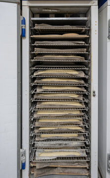 Gennevilliers, France - 03 11 2022: Artisan Baker And Pastry Chef. Detail Of Bread Proofing Chamber In A Bakery