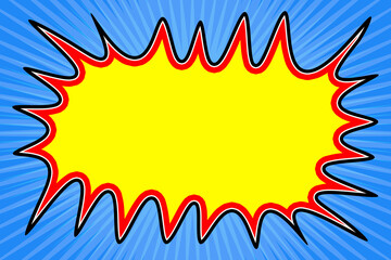 Blank Comic Explosion Sign