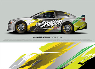 rally car livery design vector. abstract race style background for vehicle vinyl sticker wrap