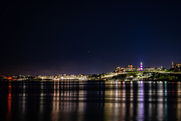 Fototapeta na wymiar Plymouth at night