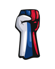 flat russia fist design