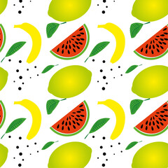 pattern with fruits
