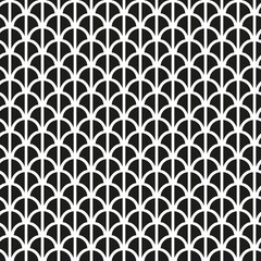 Seamless Art Deco scallop or leaf pattern background