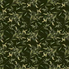 seamless pattern with leaves
